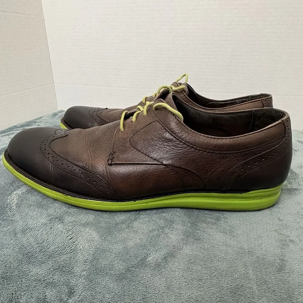 Johnston & Murphy 20-8666 Mens Leather Sheepskin Wingtip Shoes 13M Classic
